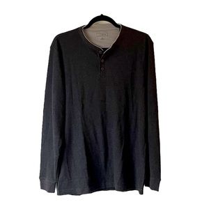 NWT Club Room dark gray thermal long sleeve shirt size medium